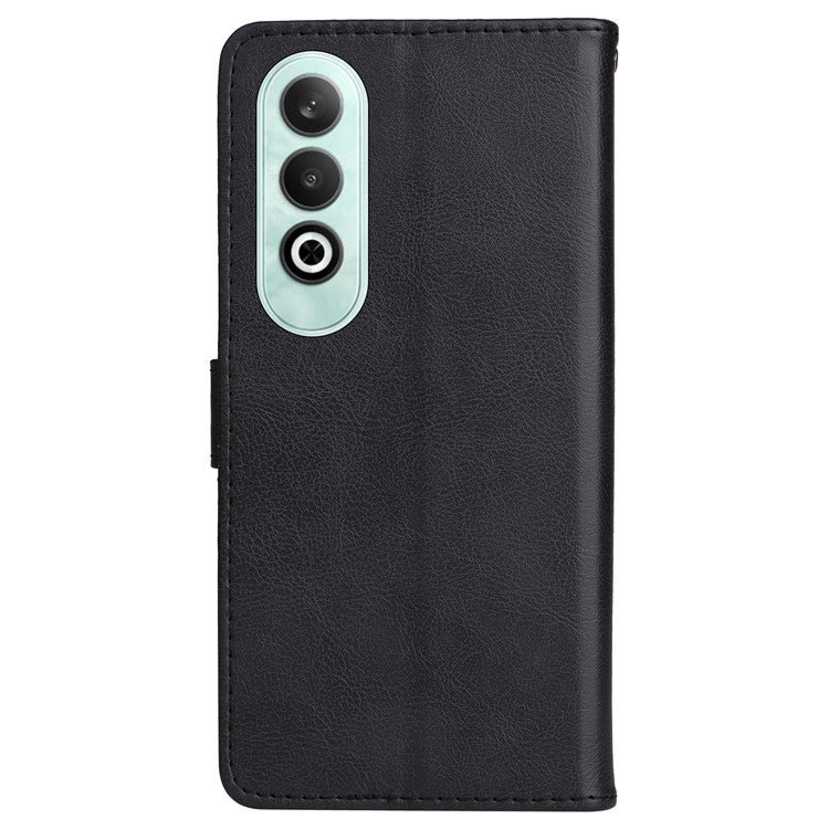 KT Leather Series-2 for OnePlus Nord CE4 5G Leather Case Folio Flip Wallet Phone Cover - Black