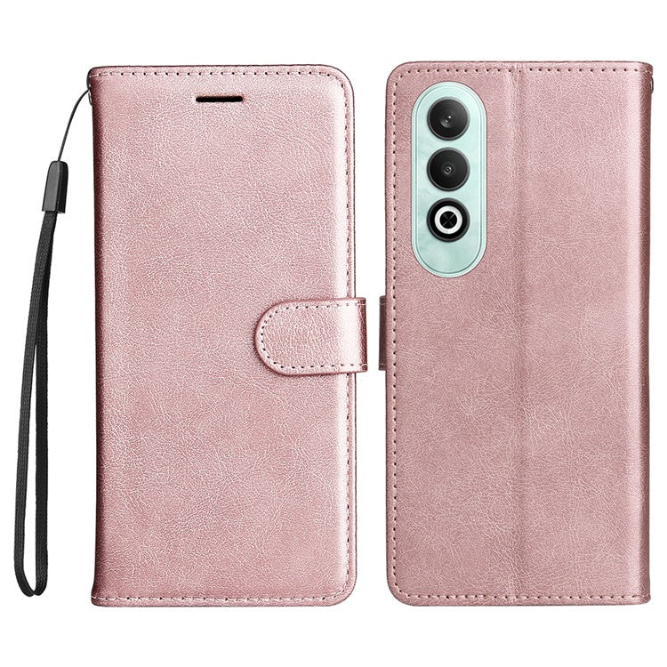 KT Leather Series-2 for OnePlus Nord CE4 5G Leather Case Folio Flip Wallet Phone Cover - Rose Gold