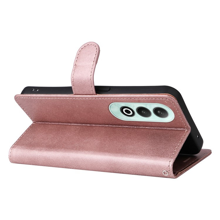 KT Leather Series-2 for OnePlus Nord CE4 5G Leather Case Folio Flip Wallet Phone Cover - Rose Gold