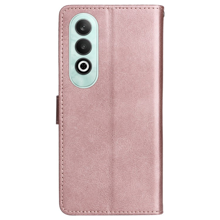 KT Leather Series-2 for OnePlus Nord CE4 5G Leather Case Folio Flip Wallet Phone Cover - Rose Gold