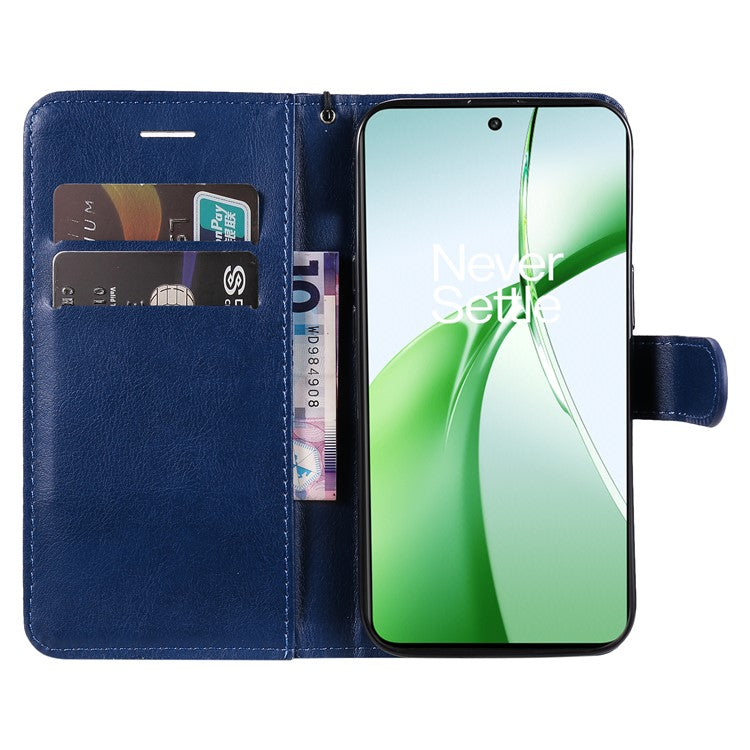 KT Leather Series-2 for OnePlus Nord CE4 5G Leather Case Folio Flip Wallet Phone Cover - Blue