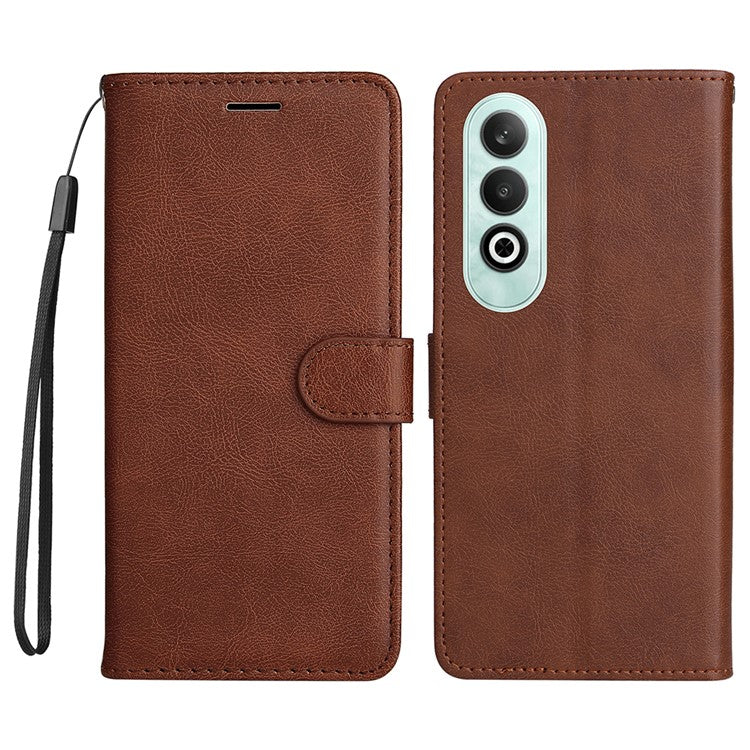 KT Leather Series-2 for OnePlus Nord CE4 5G Leather Case Folio Flip Wallet Phone Cover - Brown