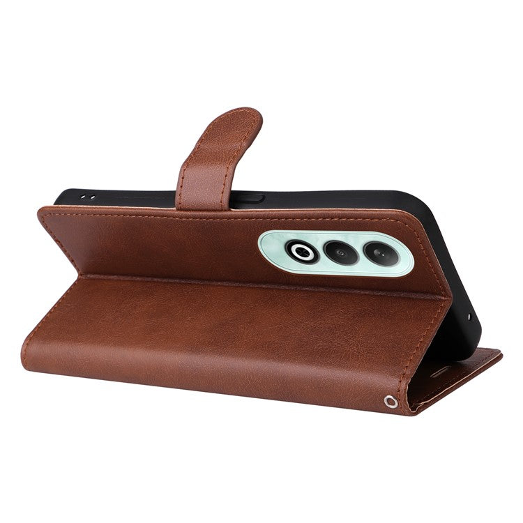 KT Leather Series-2 for OnePlus Nord CE4 5G Leather Case Folio Flip Wallet Phone Cover - Brown