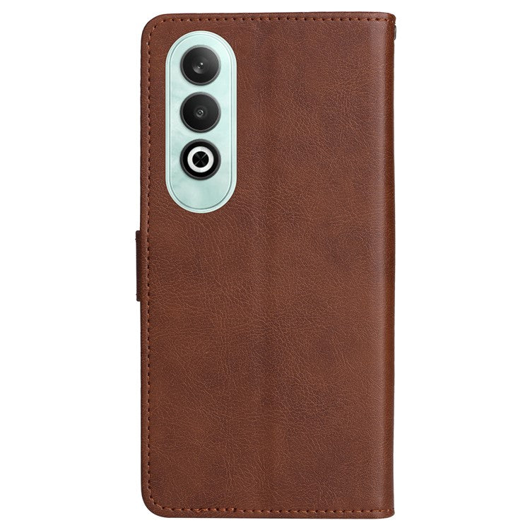KT Leather Series-2 for OnePlus Nord CE4 5G Leather Case Folio Flip Wallet Phone Cover - Brown