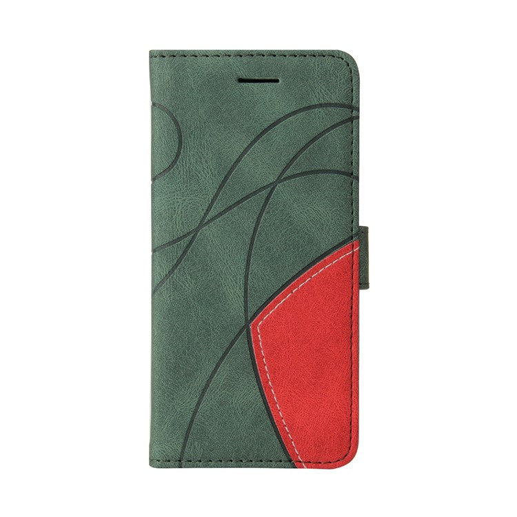 KT Leather Series-1 For OnePlus Nord CE4 5G Flip Wallet Case PU Leather Dual Color Splicing Phone Cover - Green