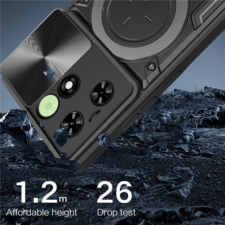 For TECNO Spark Go 2024 4G / Spark 20 / Spark 20C / Pop 8 Case Kickstand Cover (With Flash Light Hole) - Black