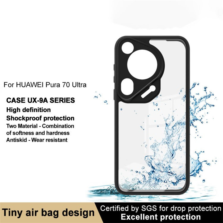 IMAK UX-9A Series for Huawei Pura 70 Ultra Case TPU+PC Mobile Phone Clear Back Cover