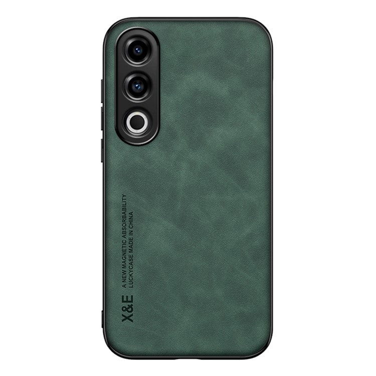 X&E For OnePlus Ace 3V 5G Case Leather+TPU+PC Magnetic Car Mount Phone Cover - Green