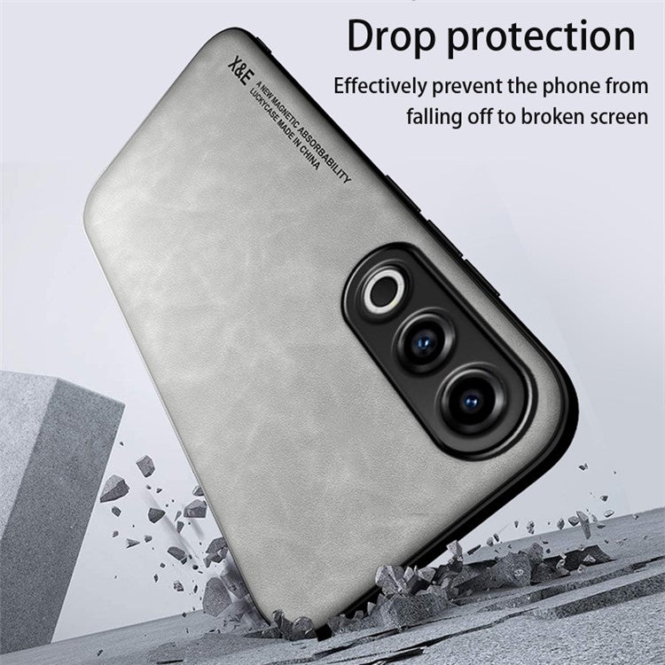 X&E For OnePlus Ace 3V 5G Case Leather+TPU+PC Magnetic Car Mount Phone Cover - Blue