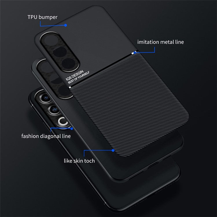 For OnePlus Ace 3V 5G Case PU Leather+PC+TPU Protective Phone Cover Works with Magnetic Car Mount - Blue