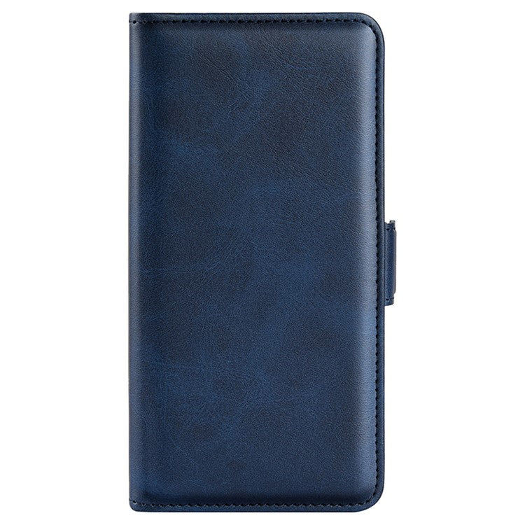 For Huawei Pura 70 Case Leather Folio Wallet Dual Magnetic Clasp Shock Absorbing Phone Cover - Blue