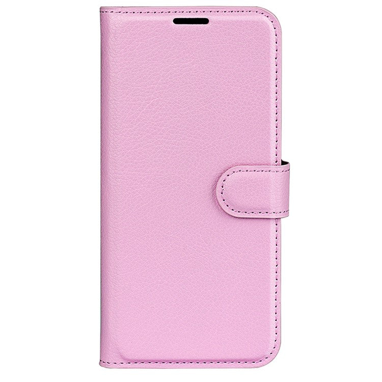 For Huawei Pura 70 Wallet Case with Card Holder Litchi Texture Leather Phone Cover - Pink