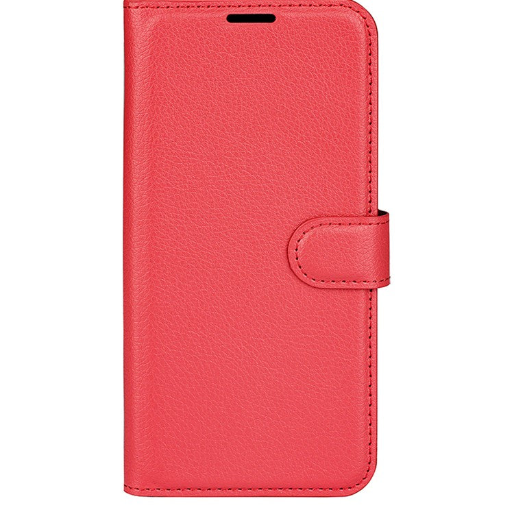 For Huawei Pura 70 Wallet Case with Card Holder Litchi Texture Leather Phone Cover - Red