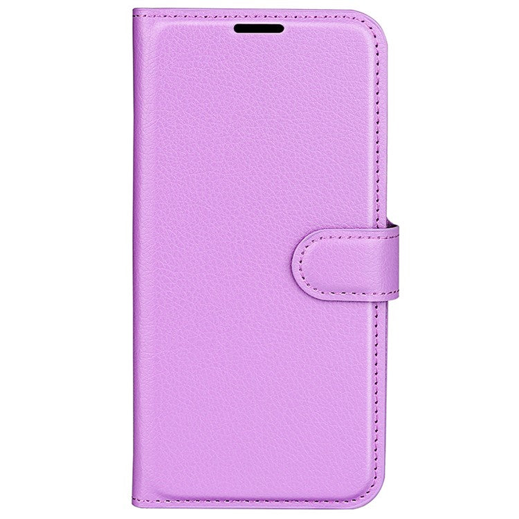 For Huawei Pura 70 Wallet Case with Card Holder Litchi Texture Leather Phone Cover - Purple