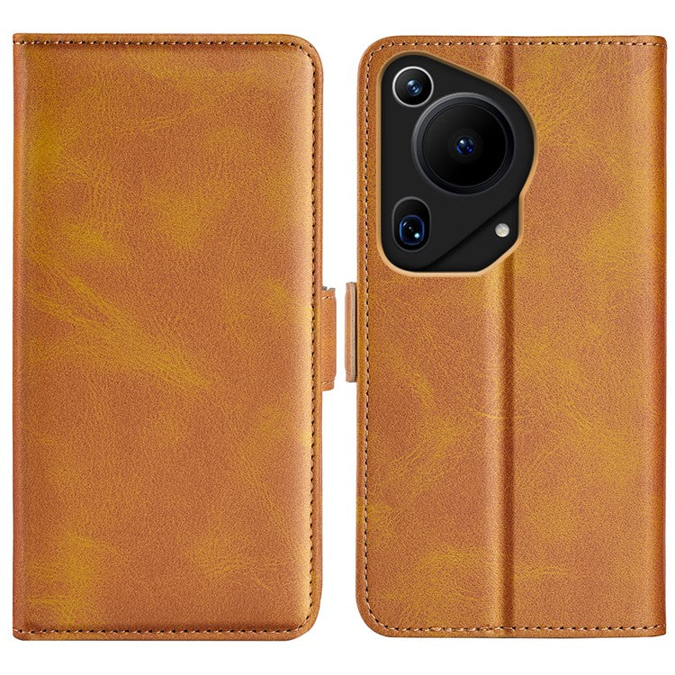 For Huawei Pura 70 Ultra Case Calf Texture Wallet Card Slots Leather Phone Cover - Yellow