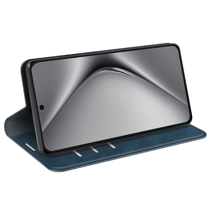 For Huawei Pura 70 Ultra Case Magnetic Absorption PU Leather Stand Phone Cover - Blue