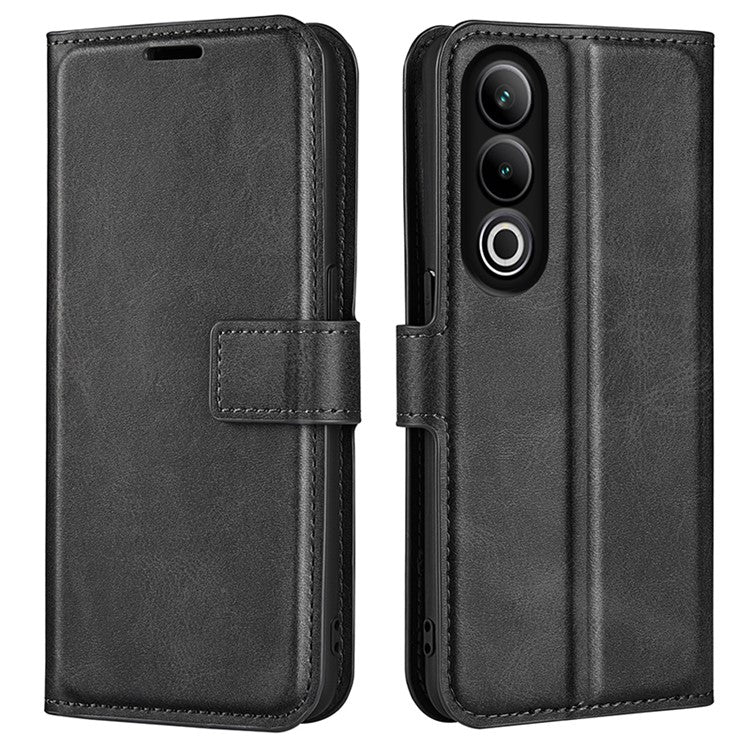 For OnePlus Ace 3V 5G Case Leather Phone Cover with Wallet Card Slots - Black
