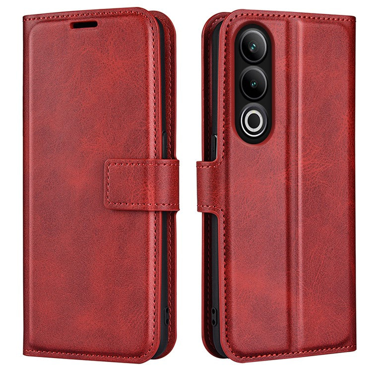 For OnePlus Ace 3V 5G Case Leather Phone Cover with Wallet Card Slots - Red
