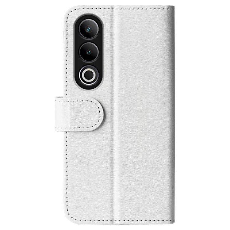 For OnePlus Ace 3V 5G Leather Case Wallet Crazy Horse Texture Folio Flip Phone Cover - White
