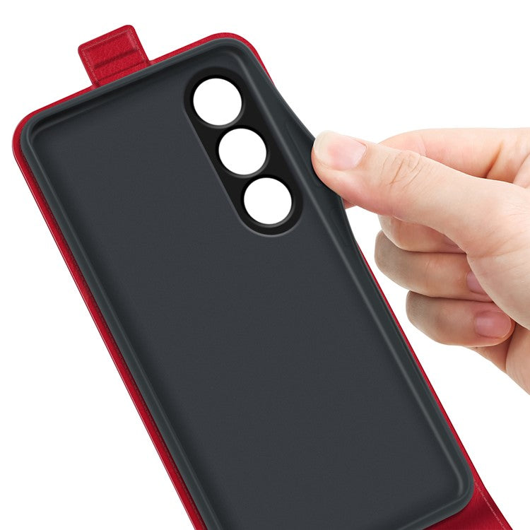 For OnePlus Ace 3V 5G Case Vertical Flip Crazy Horse PU Leather Phone Cover - Red