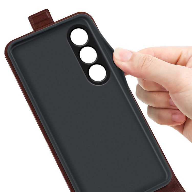 For OnePlus Ace 3V 5G Case Vertical Flip Crazy Horse PU Leather Phone Cover - Brown