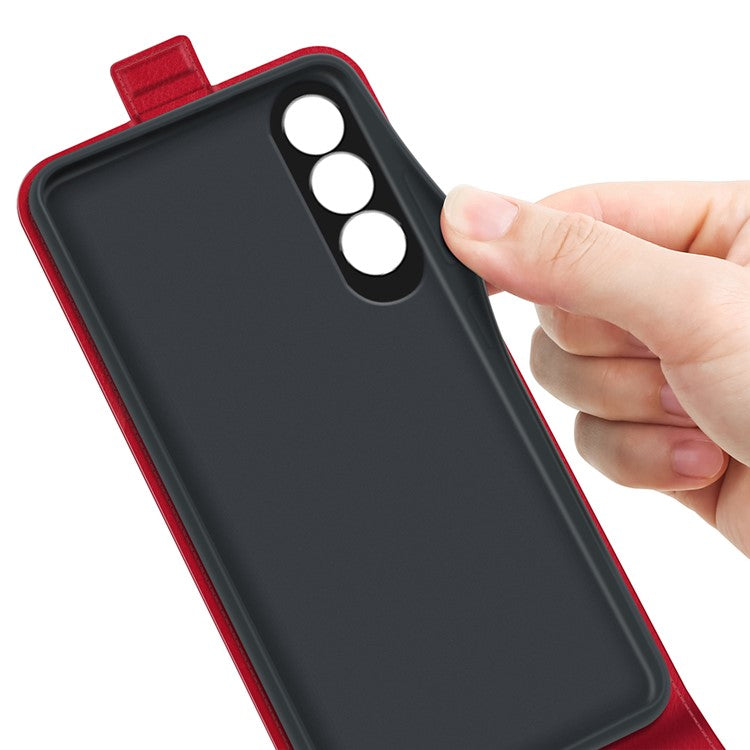 For OnePlus Nord CE4 5G / Oppo K12 Case Crazy Horse Texture Vertical Flip Leather Phone Cover - Red