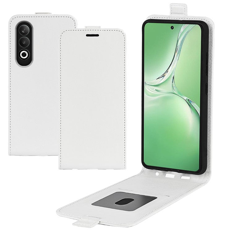 For OnePlus Nord CE4 5G / Oppo K12 Case Crazy Horse Texture Vertical Flip Leather Phone Cover - White