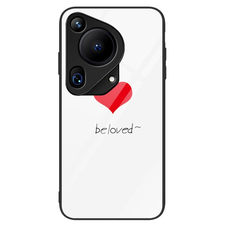 For Huawei Pura 70 Ultra Case Pattern Print Tempered Glass +PC+TPU Phone Cover - Beloved