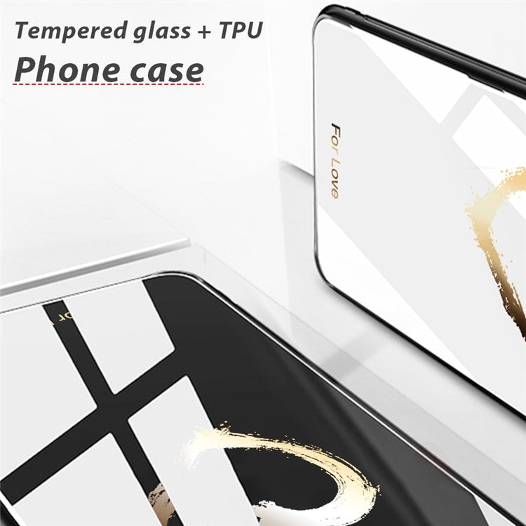 For Huawei Pura 70 Case Tempered Glass +PC+TPU Pattern Printing Mobile Phone Cover - Lovely