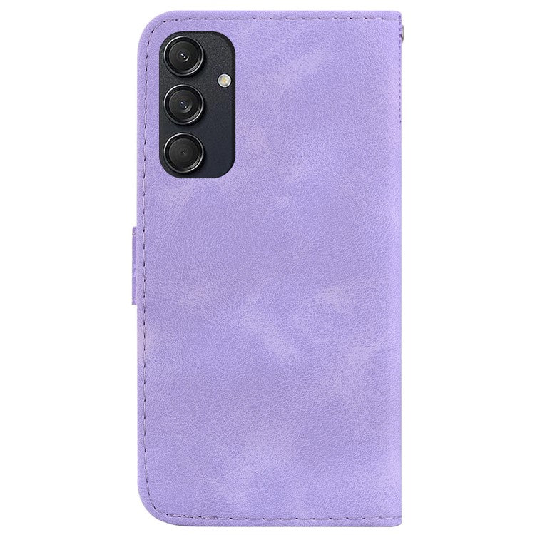 For Samsung Galaxy M55 5G / C55 5G / F55 5G Case Wallet Card Slots 7-Shape Phone Leather Cover - Purple