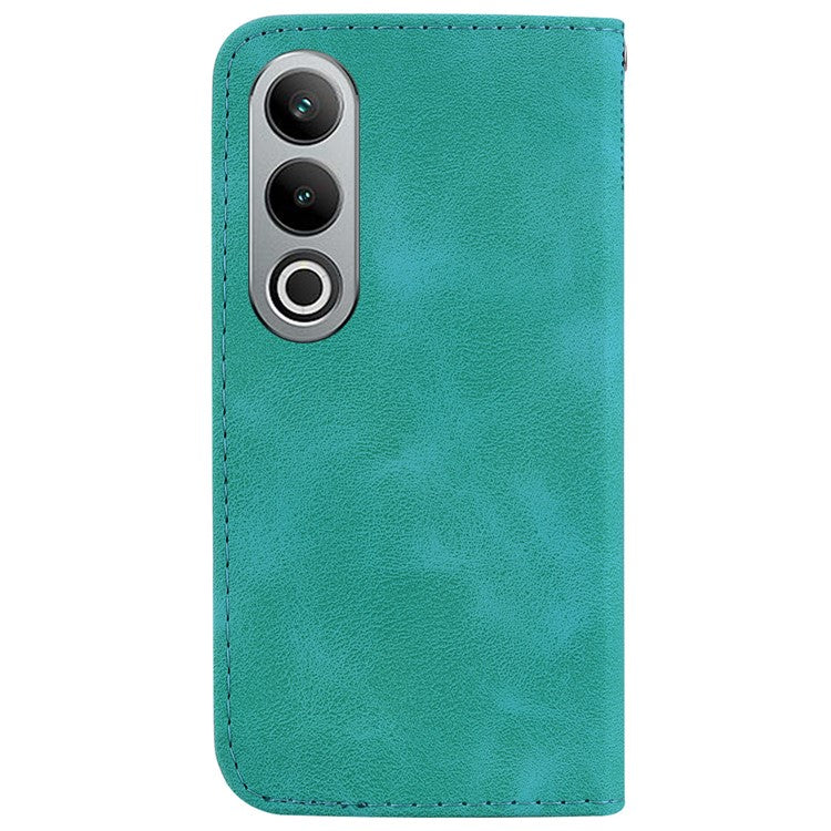 For OnePlus Nord CE4 5G PU Leather Case 7-Shape Magnetic Closure Flip Protective Cover - Green