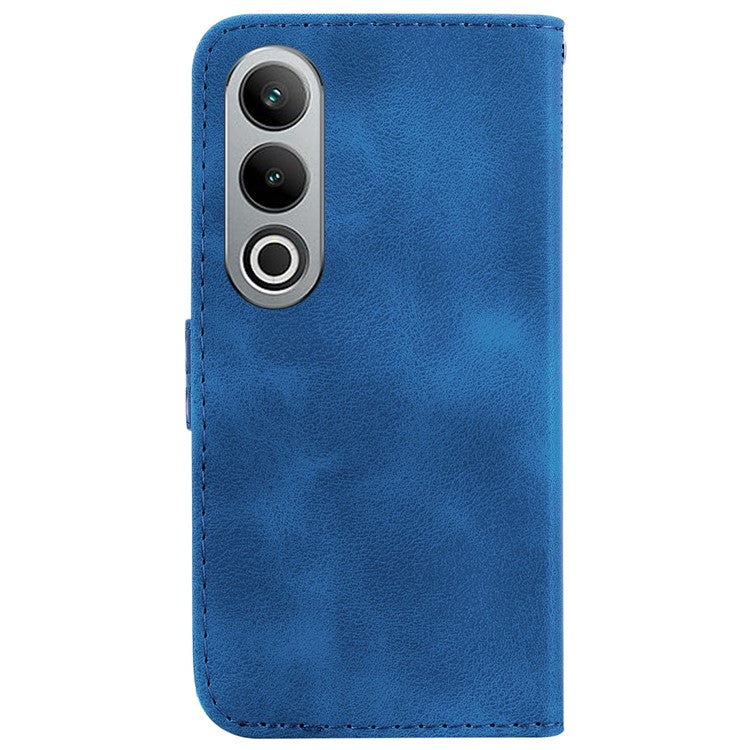 For OnePlus Nord CE4 5G PU Leather Case 7-Shape Magnetic Closure Flip Protective Cover - Dark Blue