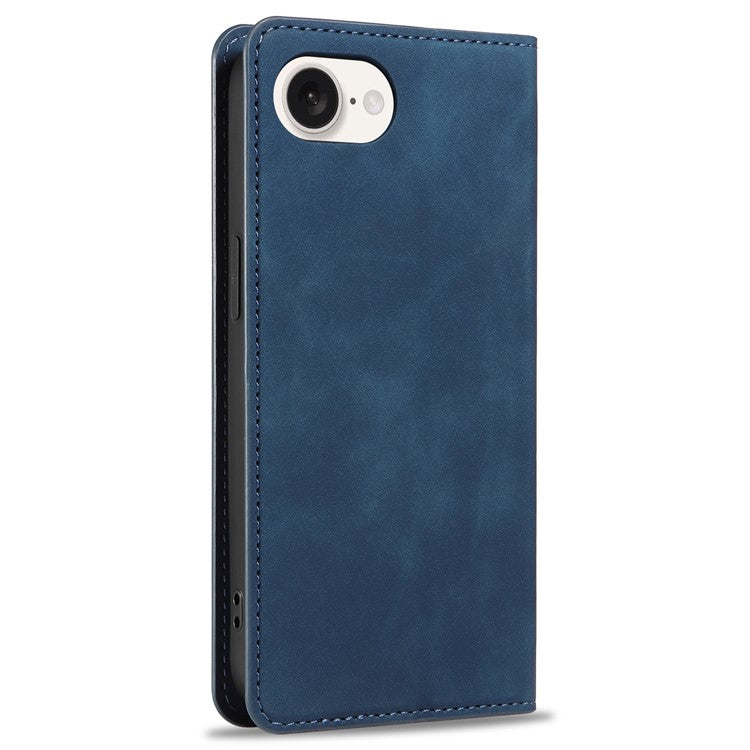 FORWENW Fantasy Series for iPhone 16e Case Skin-Touch Leather Magnetic Absorption Phone Cover - Blue