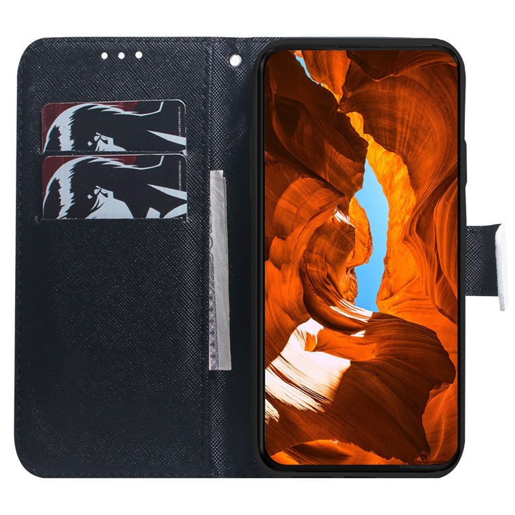 For Samsung Galaxy M15 5G / F15 5G Case Pattern Printing Phone Leather Cover - Dog and Wolf