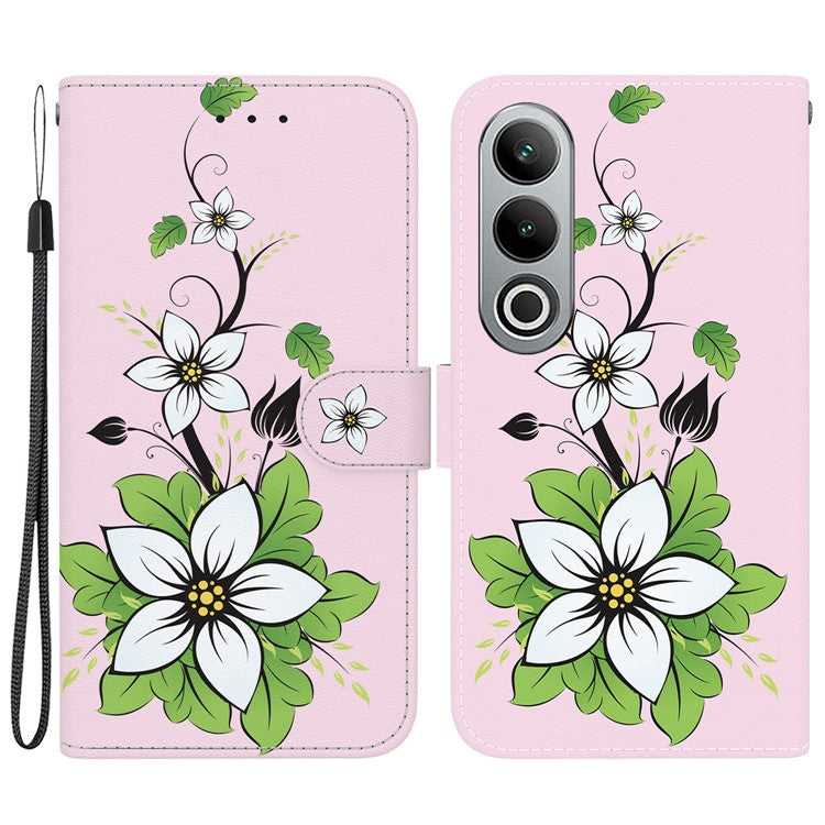 For OnePlus Nord CE4 5G Case PU Leather Pattern Printing Full Protection Cover - Lily