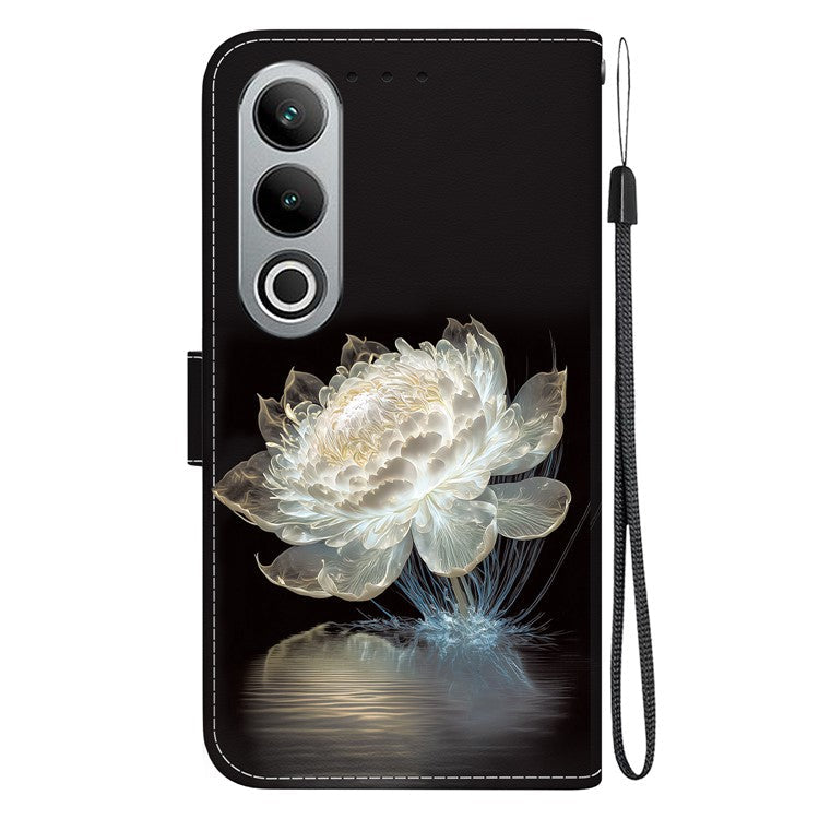 For OnePlus Nord CE4 5G Case PU Leather Pattern Printing Full Protection Cover - Crystal Peony