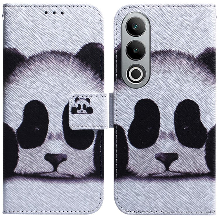 For OnePlus Nord CE4 5G Case PU Leather Pattern Card / Cash Slots Phone Cover - Panda