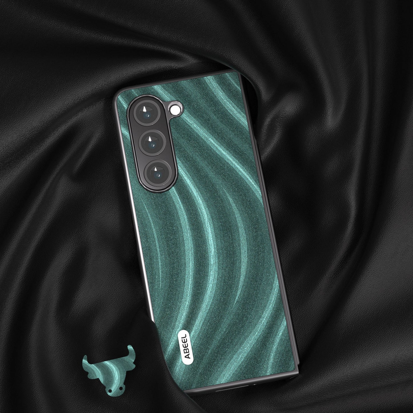 ABEEL Milky Way Series For Samsung Galaxy Z Fold6 5G Case PU Leather Coated Hard PC Phone Cover - Green