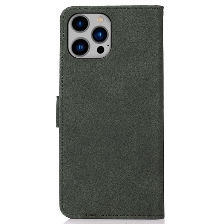 KHAZNEH For iPhone 16 Pro Magnetic Case Texture Leather Soft Touch Mobile Phone Cover - Green