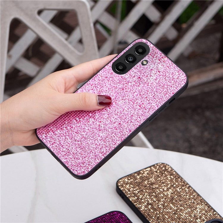For Samsung Galaxy A04s 4G (164.7 x 76.7 x 9.1 mm) / A13 5G Case Sequins Decor TPU Phone Cover - Pink