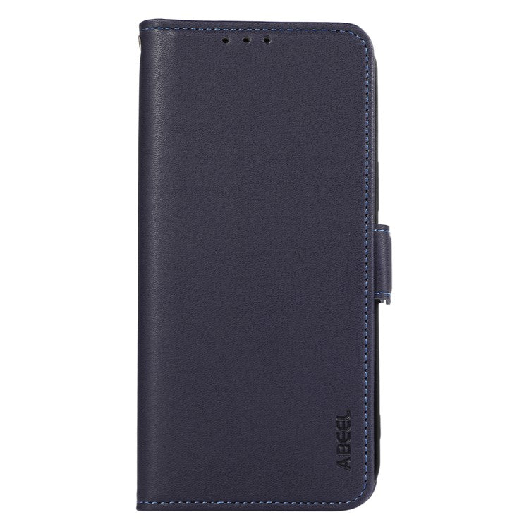 ABEEL For iPhone 16 Stand Case RFID Blocking Leather Wallet Phone Cover - Blue