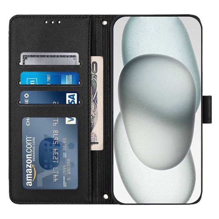 YB Imprinting Series-9 for Huawei Pura 70 Case Card Slots RFID Blocking Cat Mouse Pattern Leather Phone Cover - Black