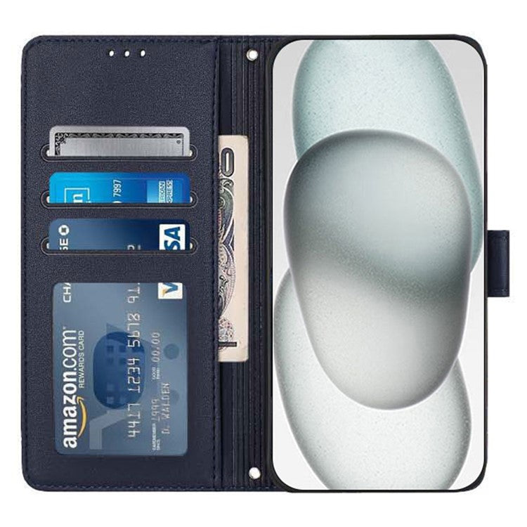 YB Imprinting Series-9 for Huawei Pura 70 Case Card Slots RFID Blocking Cat Mouse Pattern Leather Phone Cover - Sapphire