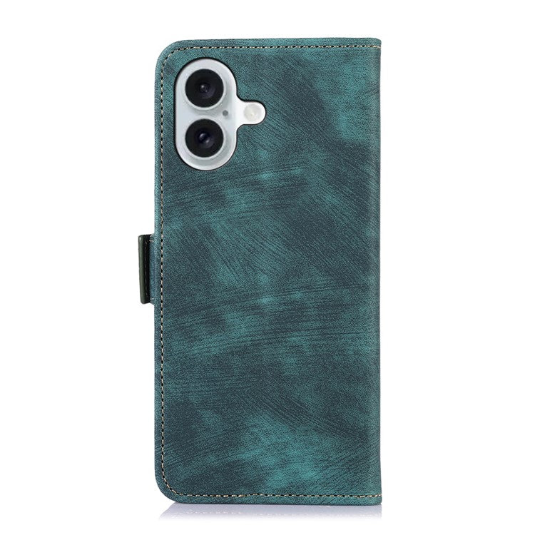 ABEEL For iPhone 16 Plus Wallet Case Vintage PU Leather Folio Phone Cover - Green