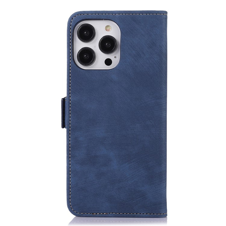 ABEEL For iPhone 16 Pro Wallet Case Stand Retro PU Leather Phone Cover - Blue