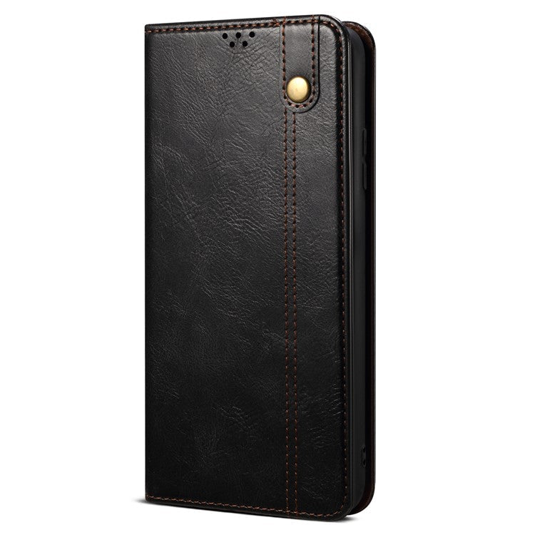 For Huawei Pura 70 Ultra Phone Case Waxy Crazy Horse Anti-Scratch Leather Flip Cover - Black