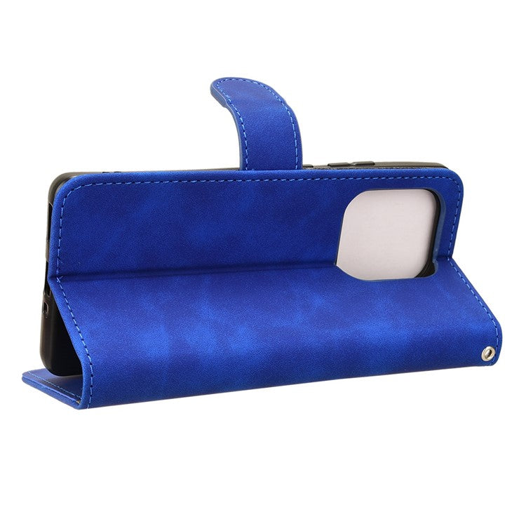 For Motorola Edge 50 Ultra 5G / Moto X50 Ultra 5G Case Leather Wallet Protective Phone Cover - Blue