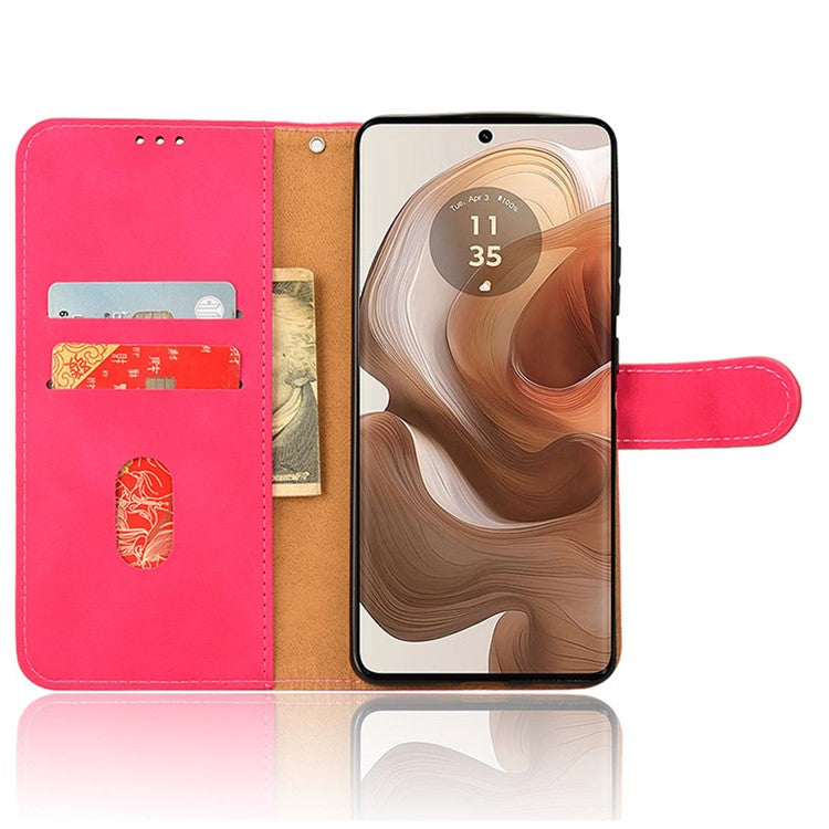 For Motorola Edge 50 Ultra 5G / Moto X50 Ultra 5G Case Leather Wallet Protective Phone Cover - Rose