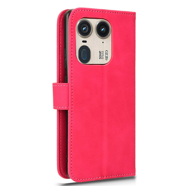 For Motorola Edge 50 Ultra 5G / Moto X50 Ultra 5G Case Leather Wallet Protective Phone Cover - Rose