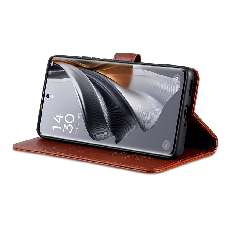 AZNS For OnePlus Nord CE4 5G / Oppo K12 Case PU Leather Magnetic Buckle Wallet Phone Cover - Brown